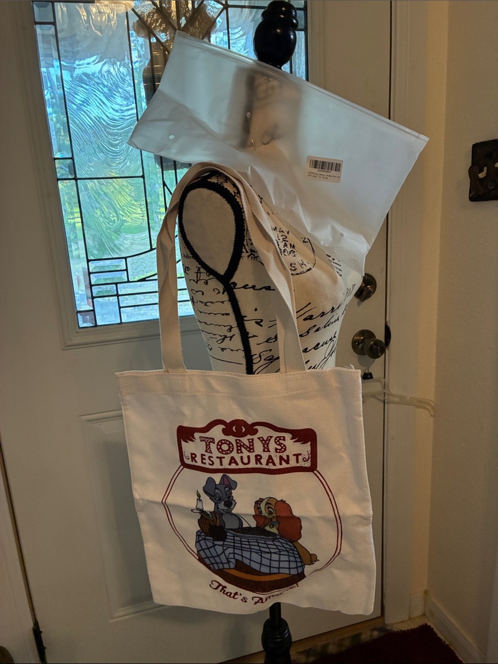 Lady & The Tramp Disney Canvas Tote-New with Tags.